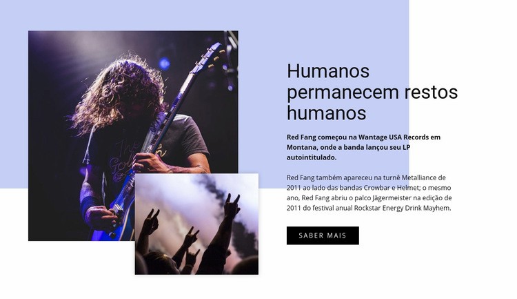 Restos humanos Design do site