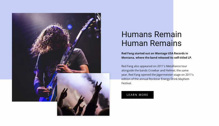 Human remains Website Mockup