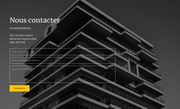 Création D'Informations Sur Les Contacts De L'Entreprise - Modèle Personnalisé D'Une Page