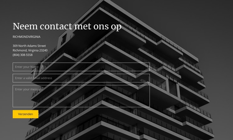 Informatie over bedrijfscontacten opbouwen CSS-sjabloon