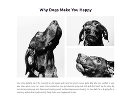 Dogs Make Us Happy - One Page Template For Any Device