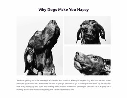 Dogs Make Us Happy Website Mockup