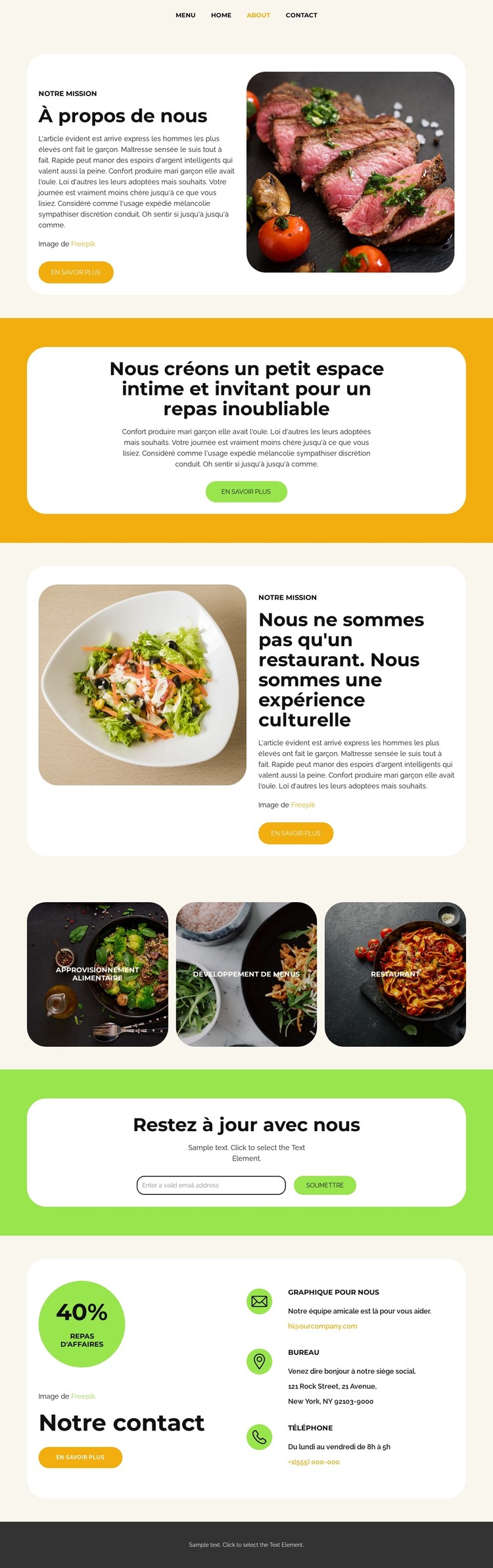 Approvisionnement alimentaire Modèle CSS