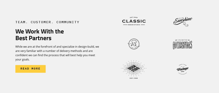 Brands  Best partners Homepage Design