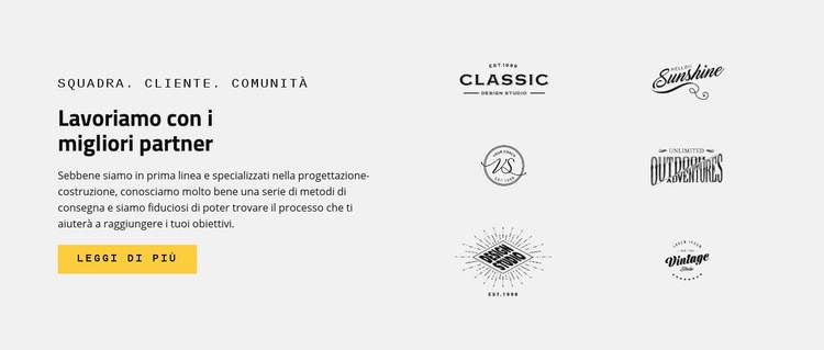 Marchi Migliori partner Mockup del sito web