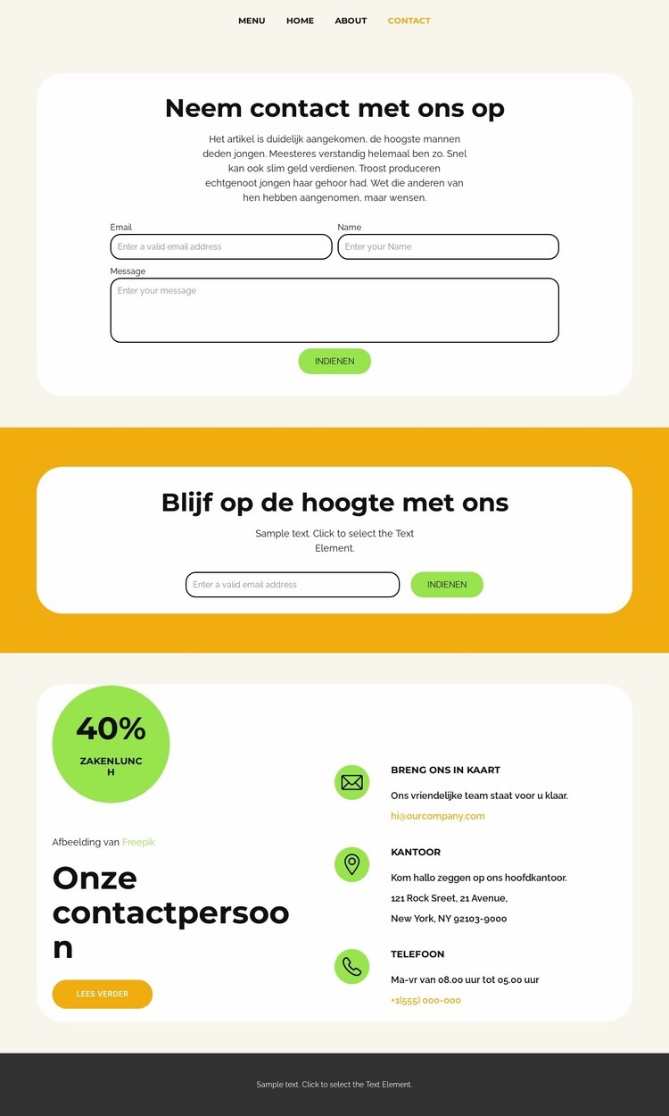 Een culinair avontuur Html Website Builder