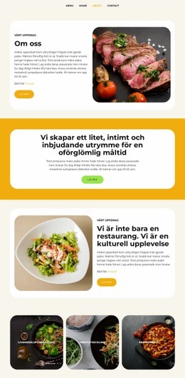 Livsmedelsförsörjning Mall HTML CSS Responsiv