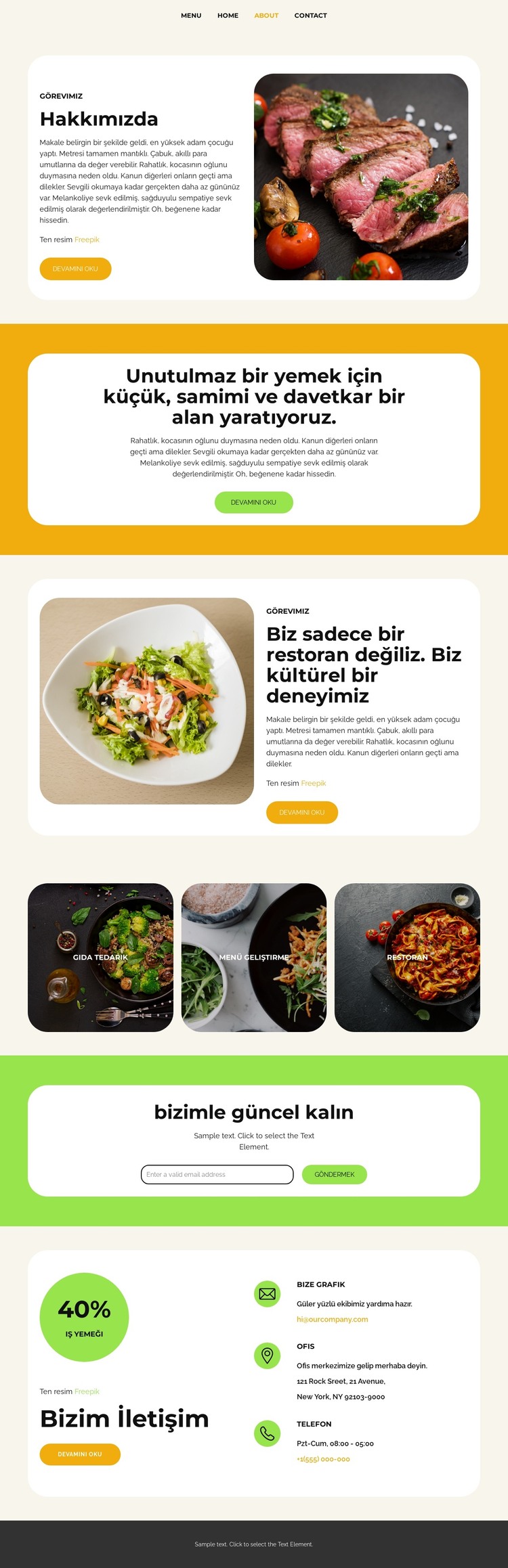 Gıda Tedarik HTML Şablonu