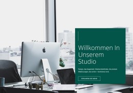 Willkommen In Unserem Studio Einfache HTML-CSS-Vorlage