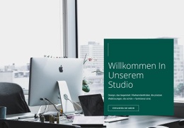 Kostenlose Designvorlage Für Willkommen In Unserem Studio