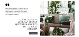 Habitación Doméstica Interior: Plantilla HTML5 De Una Sola Página