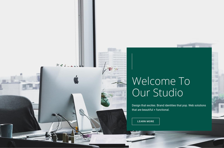 Welcome to our Studio Homepage Design