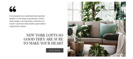 Interior domestic room CSS Template