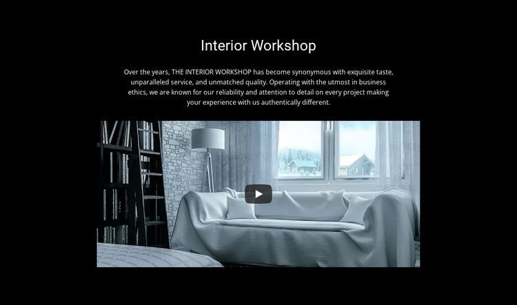 Interior workshop One Page Template
