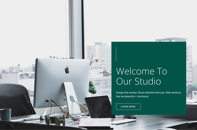 Welcome to our Studio Website Mockup