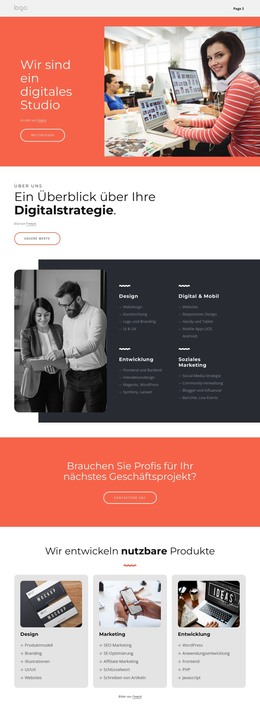 Wir Sind Das Große Digitale Studio – Vorlage Für Website-Builder