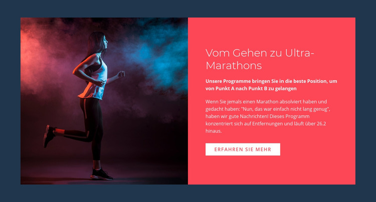 Ultra-Marathons HTML-Vorlage