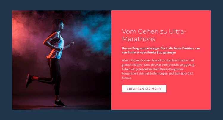 Ultra-Marathons Website Builder-Vorlagen
