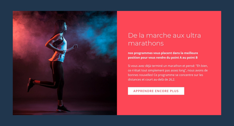 Ultra marathons Modèle de site Web