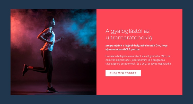 Ultra maratonok Weboldal sablon