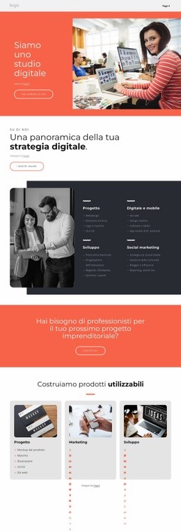 Modello Di Progettazione Gratuito Per Siamo Il Grande Studio Digitale