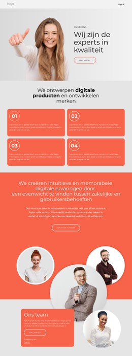 Pagina-HTML Voor Wij Ontwerpen Geweldige Merken