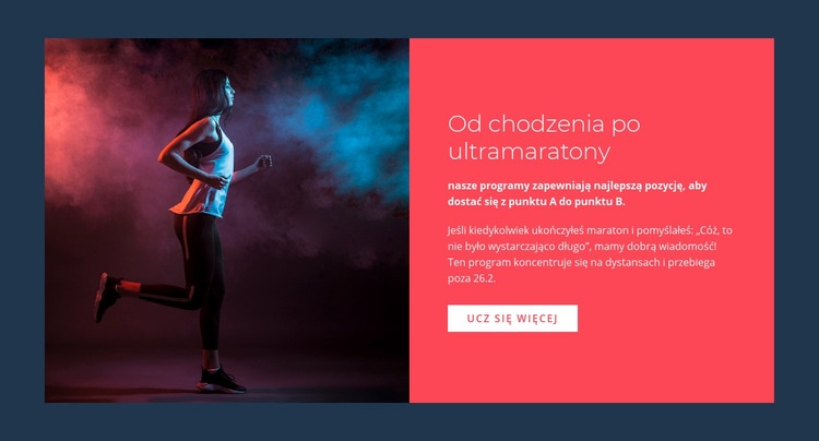 Ultra maratony Projekt strony internetowej