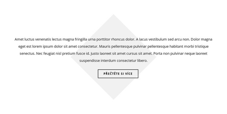 Text leží na kosočtverci Šablona HTML