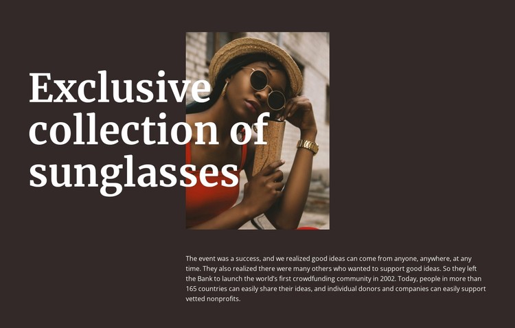 Handmade glasses CSS Template