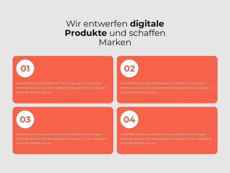 Wir entwerfen großartige digitale Produkte Eine Seitenvorlage