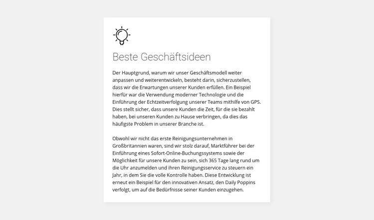 Karte mit Text auf Hintergrund Eine Seitenvorlage