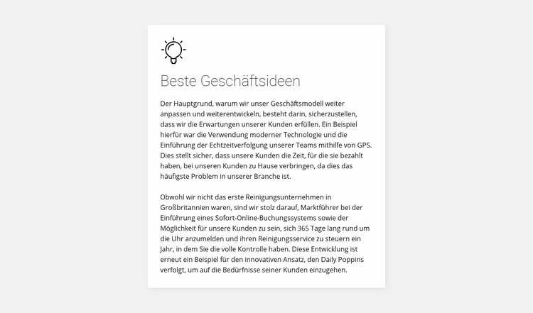 Karte mit Text auf Hintergrund Joomla Vorlage