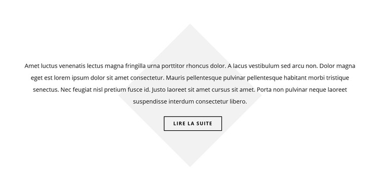 Le texte repose sur le losange Modèle CSS