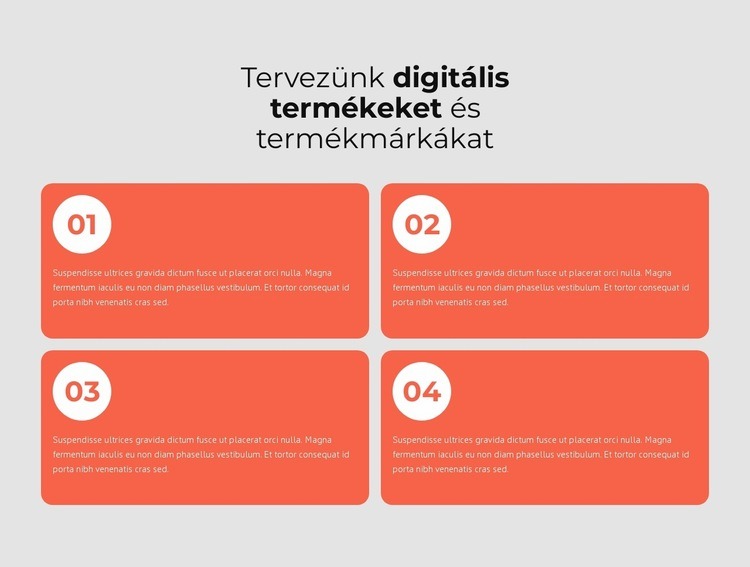 Kiváló digitális termékeket tervezünk HTML Sablon