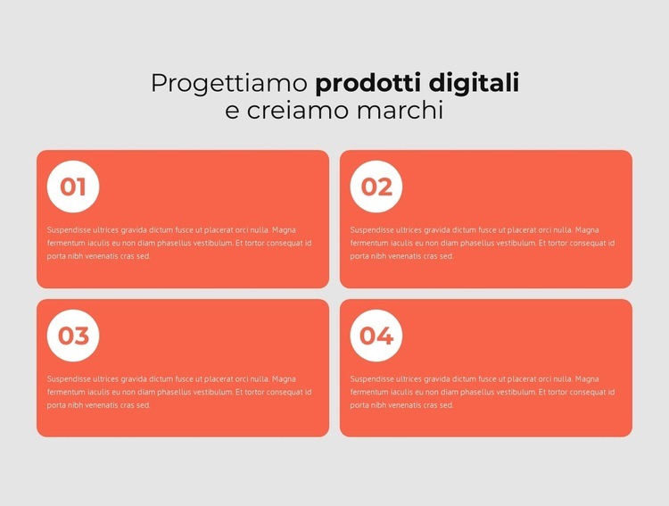 Progettiamo grandi prodotti digitali Modello HTML5