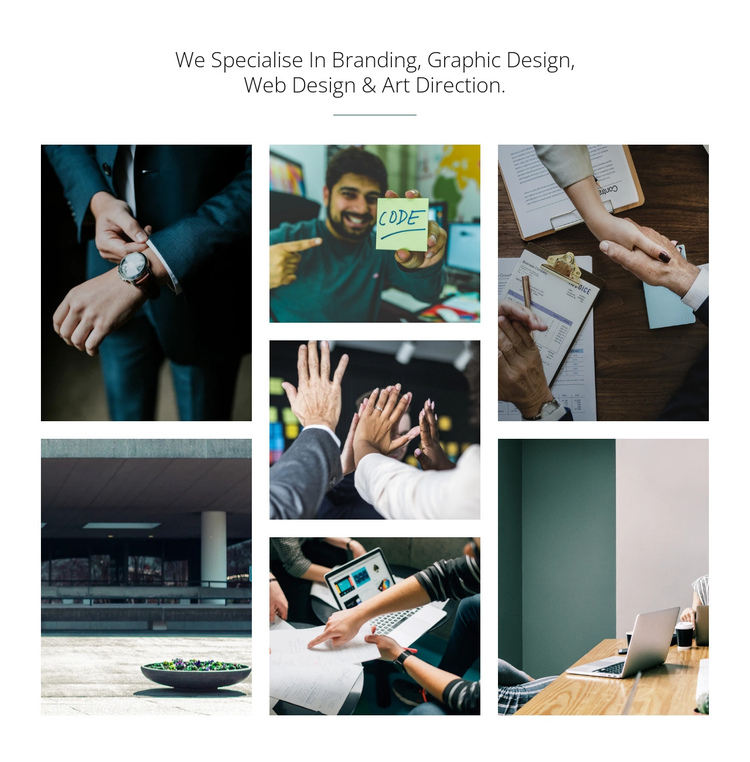 Branding & graphic design One Page Template