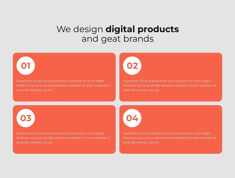 We design greate digital products One Page Template