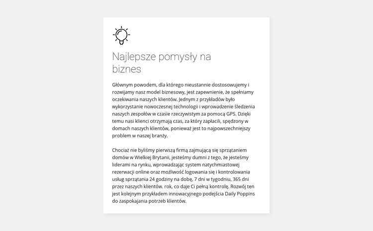 Karta z tekstem na tle Motyw WordPress