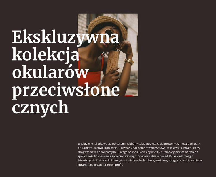 Ręcznie robione okulary Szablon witryny sieci Web