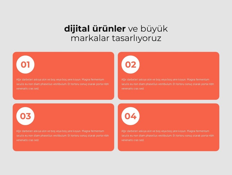 Harika dijital ürünler tasarlıyoruz HTML Şablonu