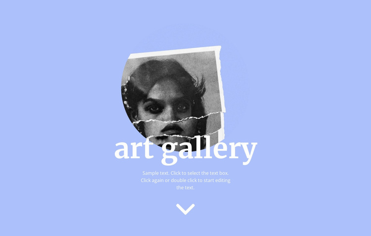 Gallery of contemporary art Website Mockup