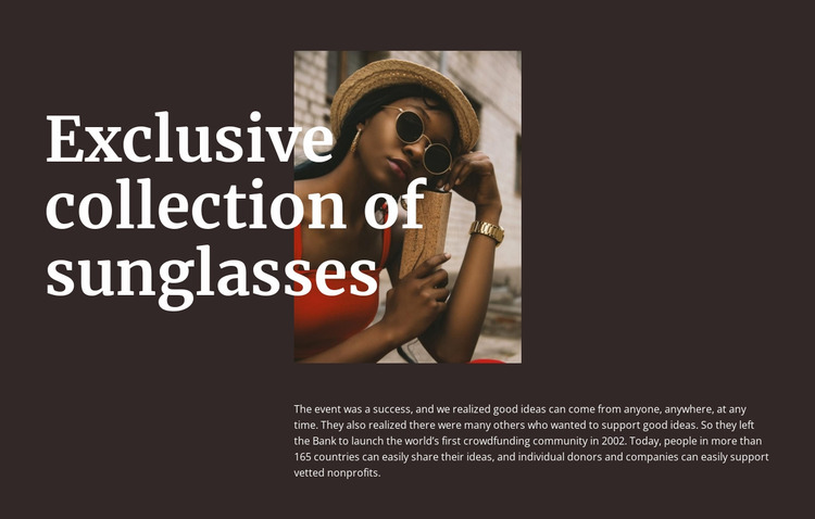 Handmade glasses Website Mockup
