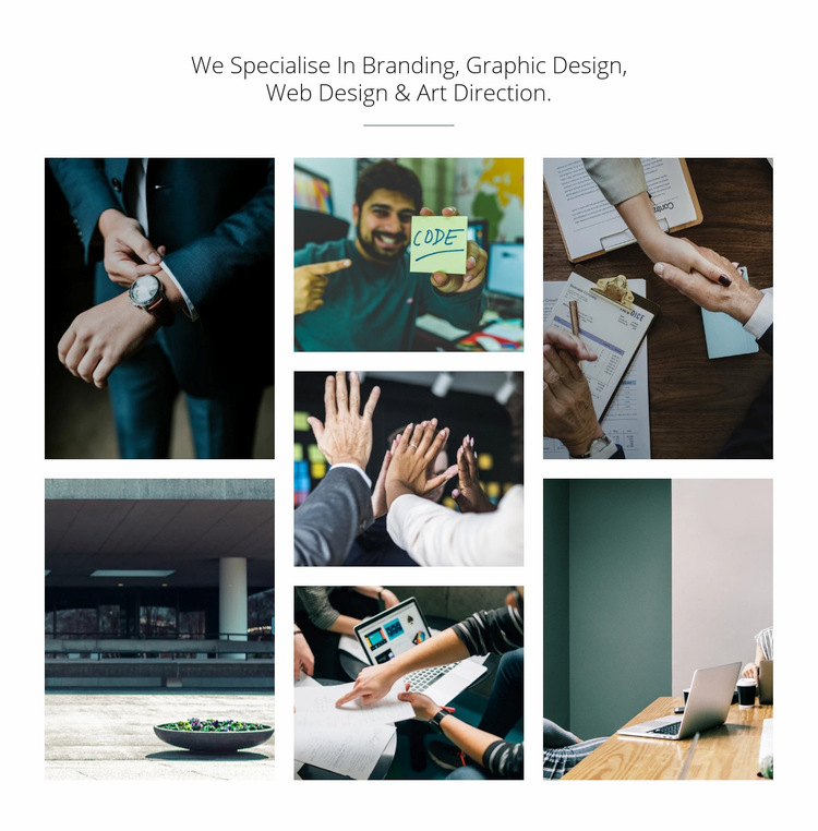 Branding & graphic design WordPress Website