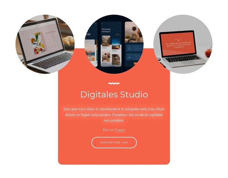 Digitales Produkt- und Innovationsstudio Landing Page