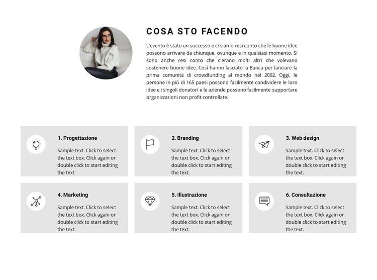 Forniamo il seguente lavoro Modello CSS