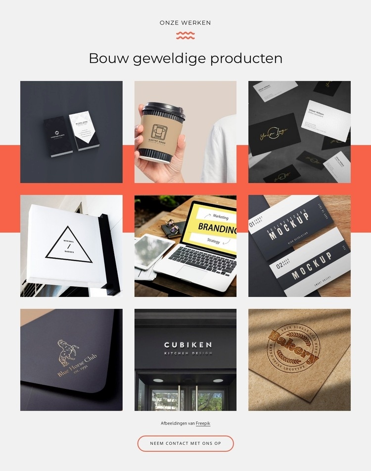 Van luxe horeca tot lifestyle merken Html Website Builder