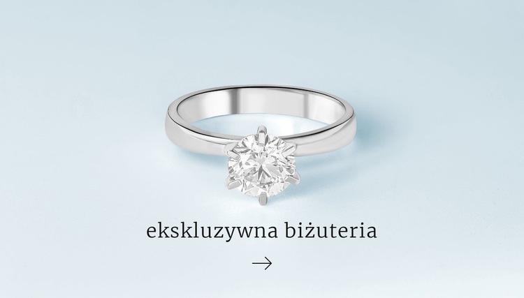 Ekskluzywne pierścionki Makieta strony internetowej