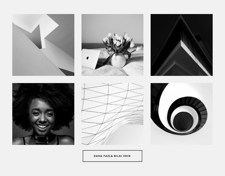 Altı fotoğraflık galeri Web sitesi tasarımı