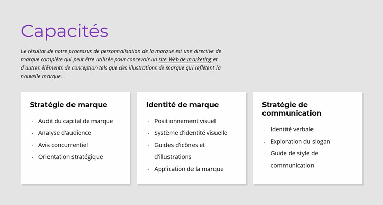 Carabilités Modèle Joomla