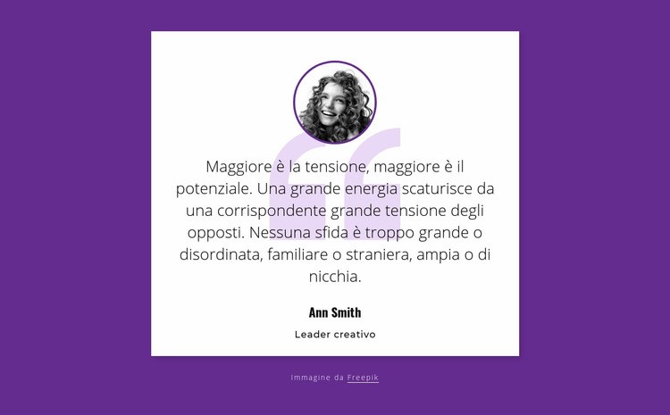 Testimonianze con icona grande Costruttore di siti web HTML